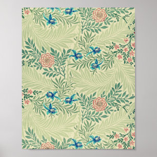 William Morris's Larkspur famous pattern ポスター