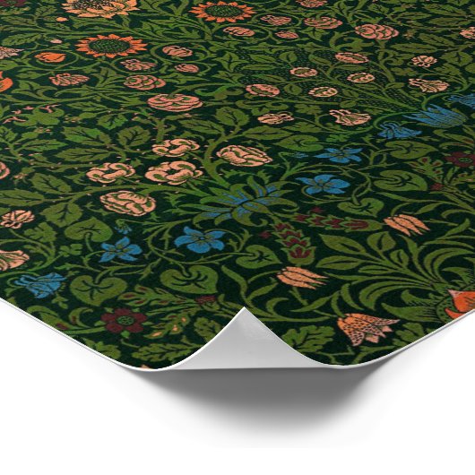 William Morris's Tulip famous pattern ポスター (角)