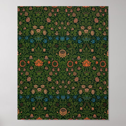 William Morris's Tulip famous pattern ポスター (正面)