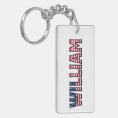 William Name Vorname USA Flagge Anhänger Schlüssel キーホルダー (正面左)