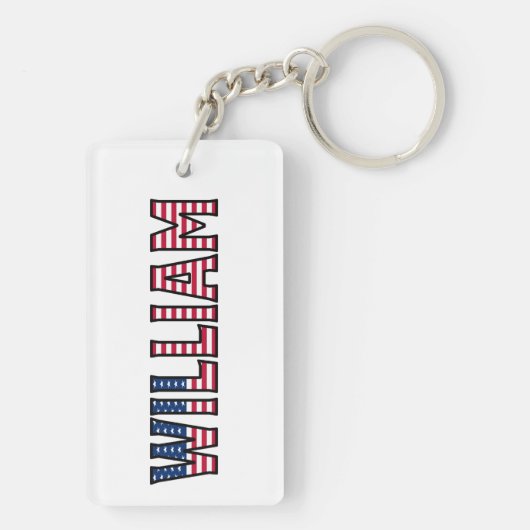 William Name Vorname USA Flagge Anhänger Schlüssel キーホルダー (裏面)