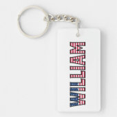 William Name Vorname USA Flagge Anhänger Schlüssel キーホルダー (正面)