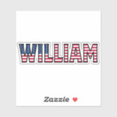 William Name Vorname USA Sticker Stickerset シール (シート)
