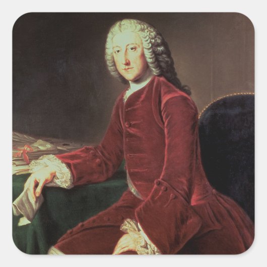 William Pitt the 'Elder'、後のChathaの第1伯爵 スクエアシール (正面)