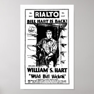 William S. Hart西静か映画スターの広告 ポスター