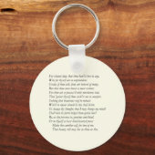 William ShakespeareによるSonnet#10 キーホルダー (正面)
