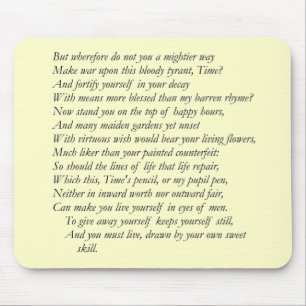 William ShakespeareによるSonnet # 16 マウスパッド