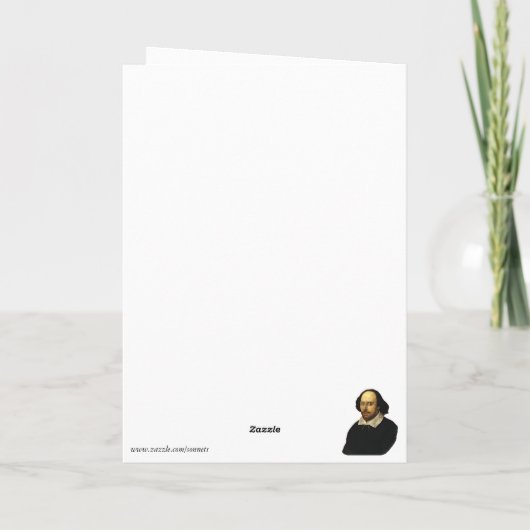 William ShakespeareによるSonnet#18 カード (裏面)