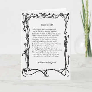 William ShakespeareによるSonnet#18 カード
