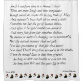 William ShakespeareによるSonnet#18 シャワーカーテン (正面)