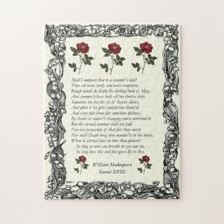 William ShakespeareによるSonnet#18 ジグソーパズル