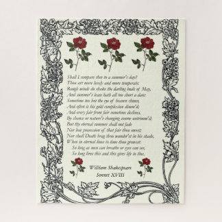 William ShakespeareによるSonnet#18 ジグソーパズル