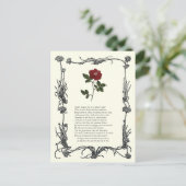 William ShakespeareによるSonnet#18 ポストカード (スタンド正面)