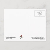 William ShakespeareによるSonnet#18 ポストカード (裏面)