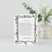 William ShakespeareによるSonnet#18 ポストカード (スタンド正面)