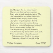 William ShakespeareによるSonnet#18 マウスパッド (正面)