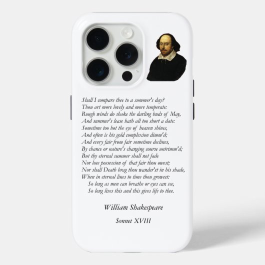 William ShakespeareによるSonnet#18 Case-Mate iPhoneケース (裏面)