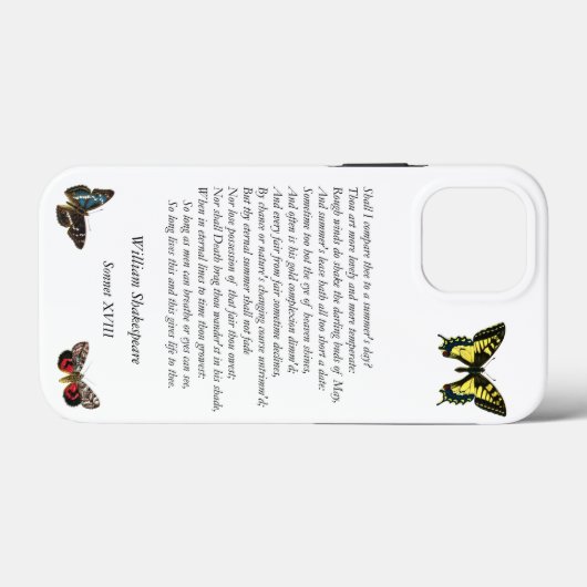 William ShakespeareによるSonnet#18 Case-Mate iPhoneケース (裏面 (横))