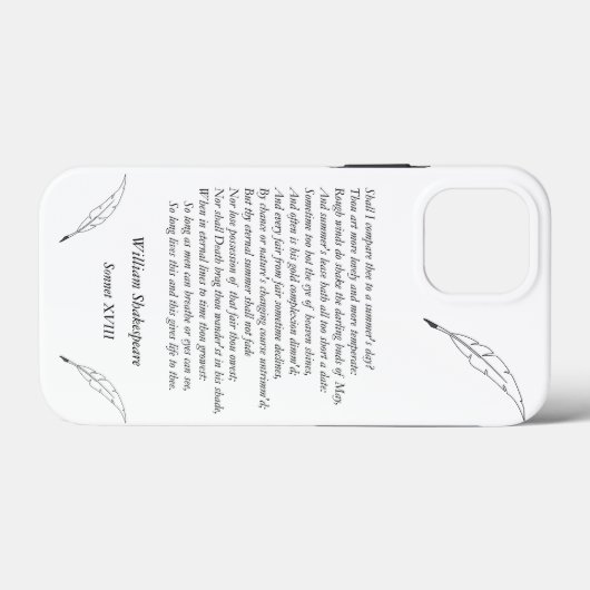 William ShakespeareによるSonnet#18 Case-Mate iPhoneケース (裏面 (横))