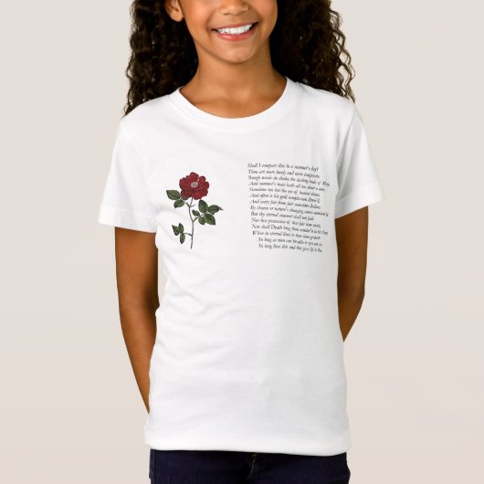 William ShakespeareによるSonnet#18 Tシャツ (正面)
