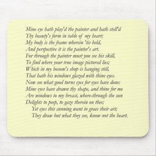 William ShakespeareによるSonnet # 24 マウスパッド
