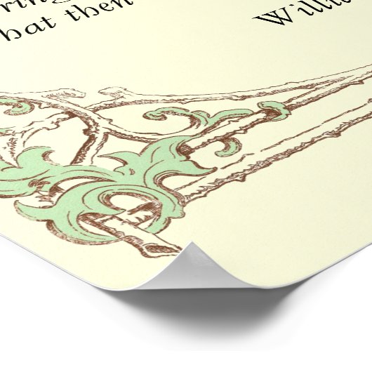 William ShakespeareによるSonnet # 29 ポスター (角)