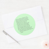 William ShakespeareによるSonnet # 33 ラウンドシール (封筒)