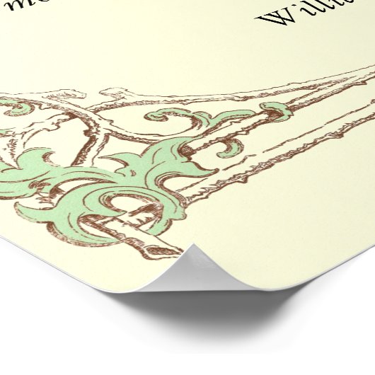 William ShakespeareによるSonnet # 40 ポスター (角)