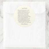William ShakespeareによるSonnet Number 36 ラウンドシール (バッグ)