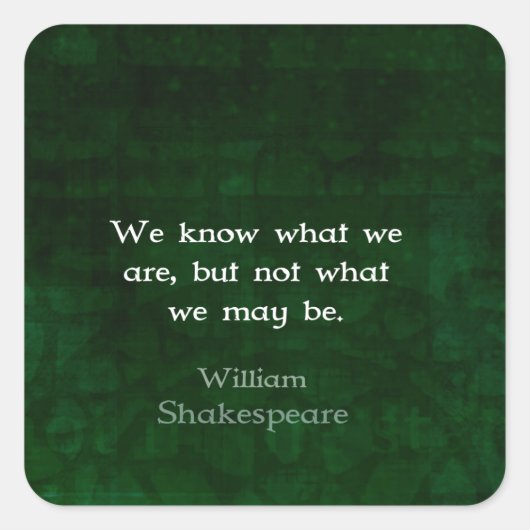 William Shakespeare引用文の可能性 スクエアシール (正面)