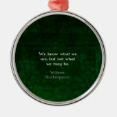 William Shakespeare引用文の可能性 メタルオーナメント (正面)