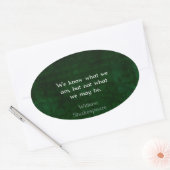 William Shakespeare引用文の可能性 楕円形シール (封筒)