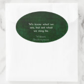 William Shakespeare引用文の可能性 楕円形シール (バッグ)