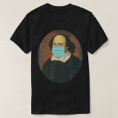 William Shakespeare顔マスク社会的ワクチン接種 Tシャツ (デザイン正面)