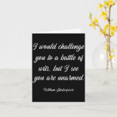 William Shakespeare Battle Of Wits English Literat カード (黄色い花)