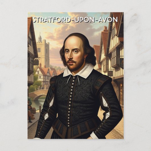 William Shakespeare in Stratford-Upon-Avon England ポストカード (正面)