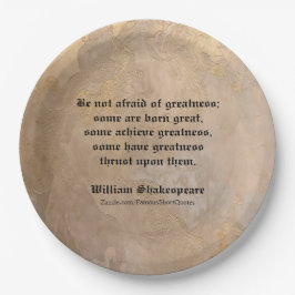 William Shakespeare Quote - Greatness Paper Plates ペーパープレート