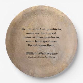 William Shakespeare Quote - Greatness Paper Plates ペーパープレート