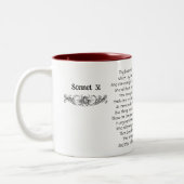 William Shakespeare Sonnet 31 Two-Tone Coffee Mug ツートーンマグカップ (左)
