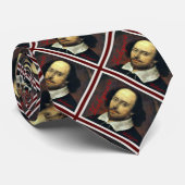 William Shakespeare Tie (前面および背面と画像) ネクタイ (ロール)