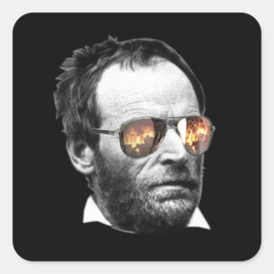 William T. Sherman Watches Atlanta Burn – ステッカー