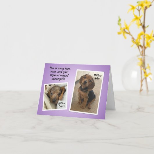 William TCHS Thank You カード (黄色い花)