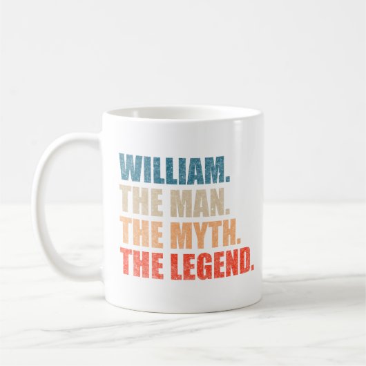 William The Man The Myth The Legend コーヒーマグカップ (左)