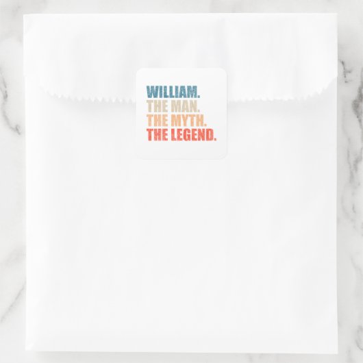 William The Man The Myth The Legend スクエアシール (バッグ)