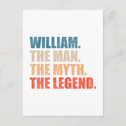 William The Man The Myth The Legend ポストカード (正面)