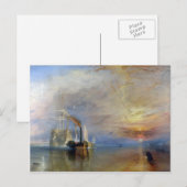 William Turner：テメレアは最後のバースに引っ張った ポストカード (正面/裏面)