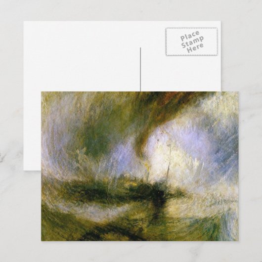 william turner – 吹雪 ポストカード (正面/裏面)