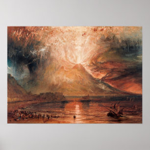 William Turner – 噴火のヴェスビウス ポスター