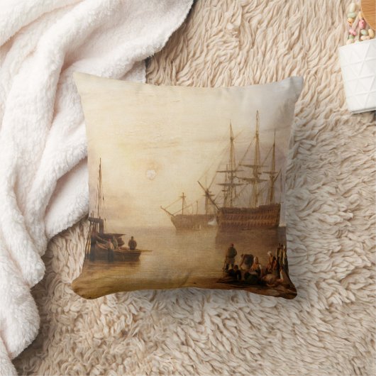 William Turner – 太陽が蒸気で沈む クッション (ブランケット)