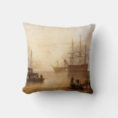 William Turner – 太陽が蒸気で沈む クッション (正面)